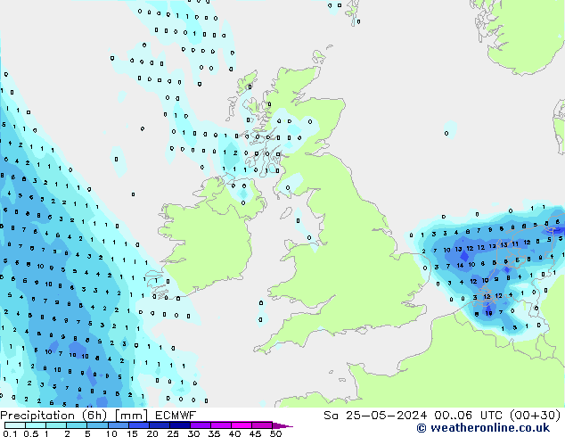 Z500/Rain (+SLP)/Z850 ECMWF sáb 25.05.2024 06 UTC