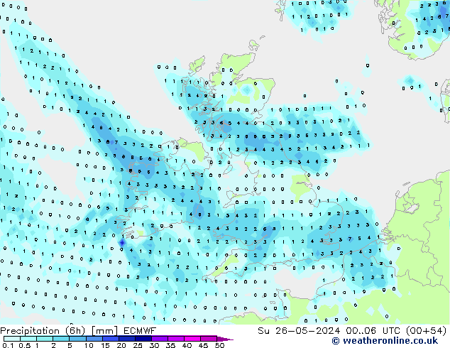 Z500/Rain (+SLP)/Z850 ECMWF Su 26.05.2024 06 UTC