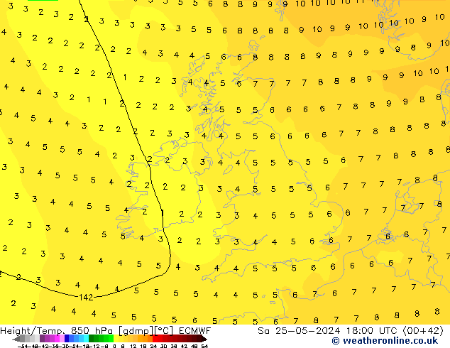 Z500/Rain (+SLP)/Z850 ECMWF So 25.05.2024 18 UTC