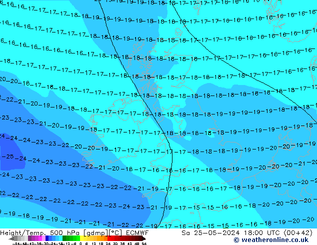 Z500/Rain (+SLP)/Z850 ECMWF So 25.05.2024 18 UTC