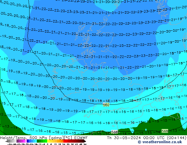 Z500/Regen(+SLP)/Z850 ECMWF do 30.05.2024 00 UTC