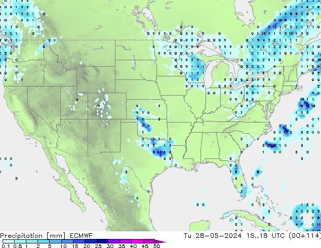 осадки ECMWF вт 28.05.2024 18 UTC