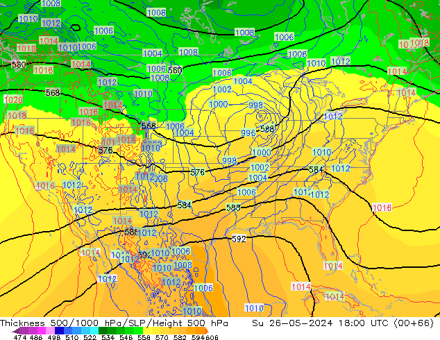 Thck 500-1000hPa ECMWF Su 26.05.2024 18 UTC