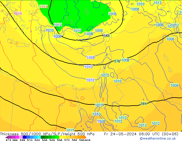 500-1000 hPa Kalınlığı ECMWF Cu 24.05.2024 06 UTC