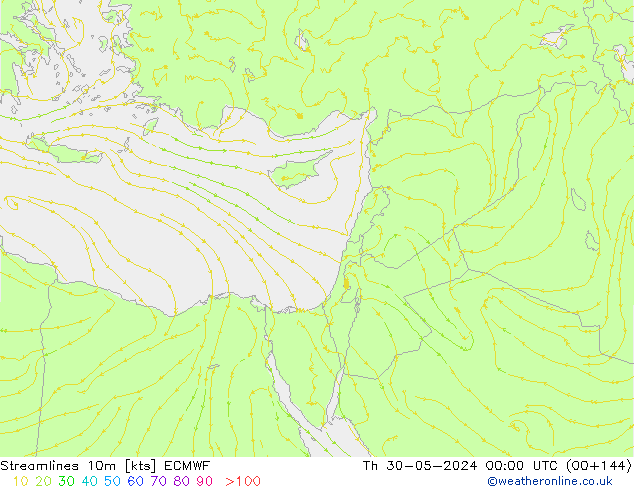 Rüzgar 10m ECMWF Per 30.05.2024 00 UTC