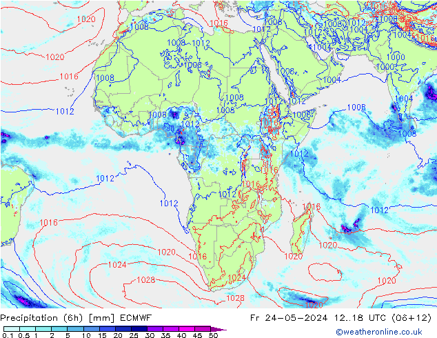 Z500/Rain (+SLP)/Z850 ECMWF ven 24.05.2024 18 UTC