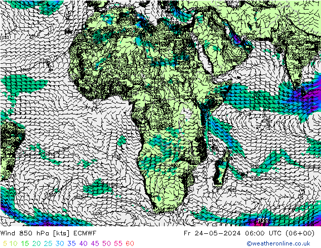 Wind 850 hPa ECMWF vr 24.05.2024 06 UTC