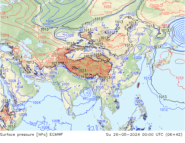 ciśnienie ECMWF nie. 26.05.2024 00 UTC