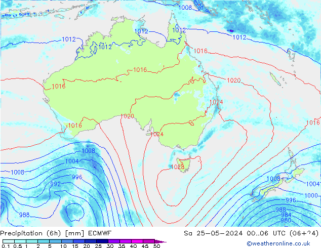 Z500/Rain (+SLP)/Z850 ECMWF Sa 25.05.2024 06 UTC