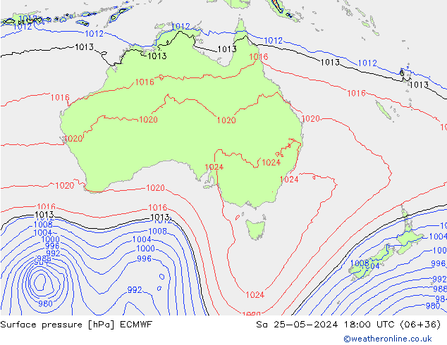 pression de l'air ECMWF sam 25.05.2024 18 UTC