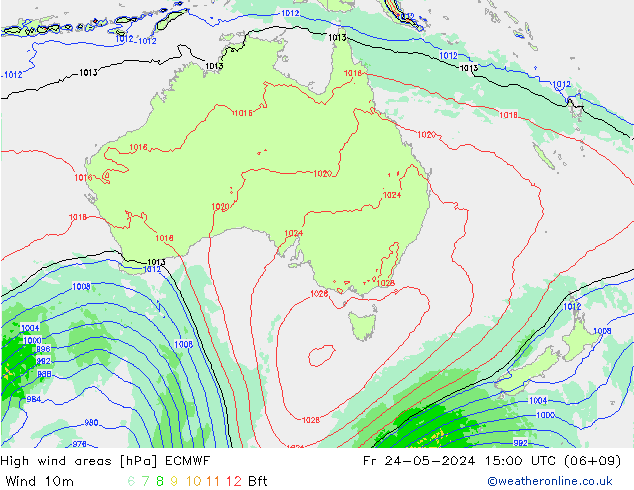 Windvelden ECMWF vr 24.05.2024 15 UTC