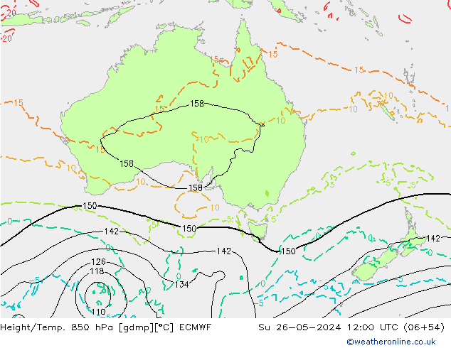 Z500/Rain (+SLP)/Z850 ECMWF Ne 26.05.2024 12 UTC