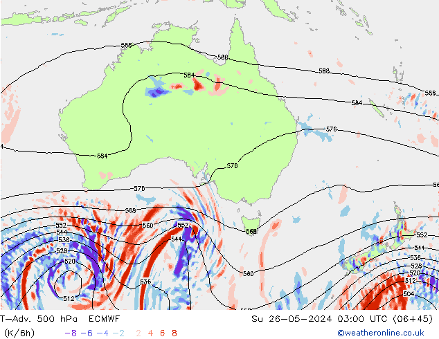 T-Adv. 500 hPa ECMWF dim 26.05.2024 03 UTC