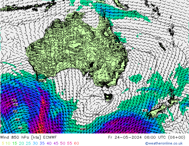 Wind 850 hPa ECMWF vr 24.05.2024 06 UTC