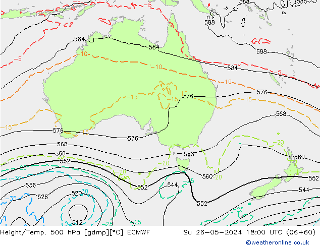 Z500/Regen(+SLP)/Z850 ECMWF zo 26.05.2024 18 UTC