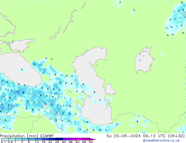 Niederschlag ECMWF Sa 25.05.2024 12 UTC