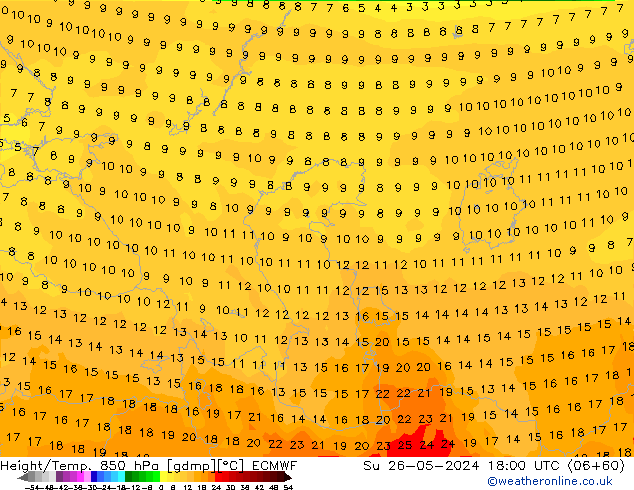 Z500/Rain (+SLP)/Z850 ECMWF Su 26.05.2024 18 UTC