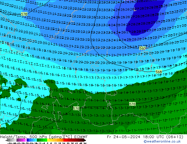 Z500/Rain (+SLP)/Z850 ECMWF Sex 24.05.2024 18 UTC