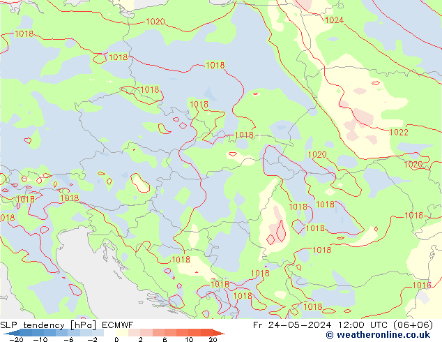 Y. Basıncı eğilimi ECMWF Cu 24.05.2024 12 UTC