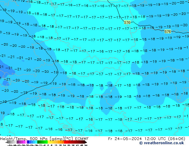 Z500/Rain (+SLP)/Z850 ECMWF Pá 24.05.2024 12 UTC