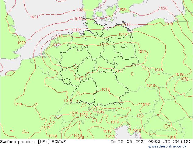 Yer basıncı ECMWF Cts 25.05.2024 00 UTC