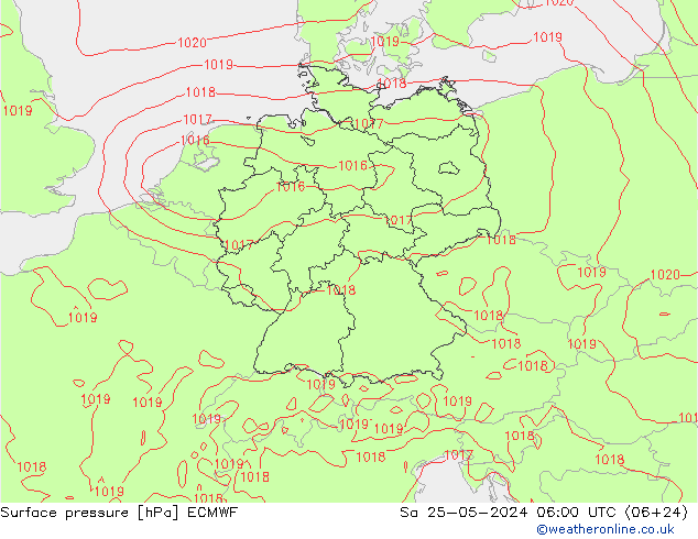 Yer basıncı ECMWF Cts 25.05.2024 06 UTC