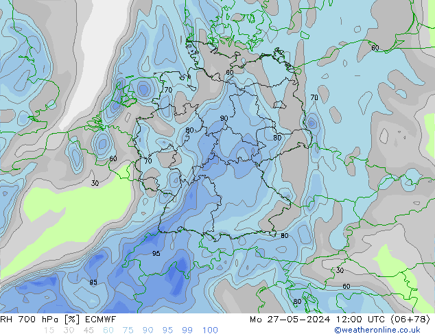 RV 700 hPa ECMWF ma 27.05.2024 12 UTC