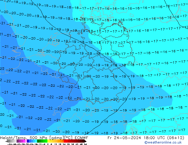 Z500/Rain (+SLP)/Z850 ECMWF vie 24.05.2024 18 UTC