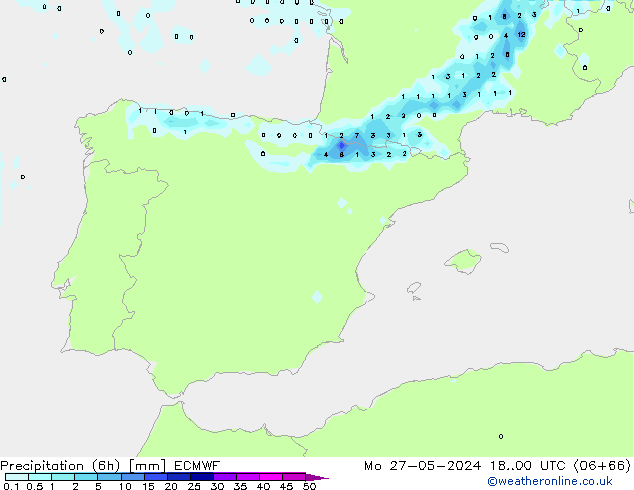 Z500/Rain (+SLP)/Z850 ECMWF Mo 27.05.2024 00 UTC