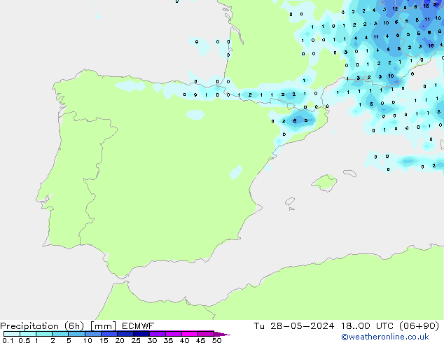 Z500/Rain (+SLP)/Z850 ECMWF Tu 28.05.2024 00 UTC