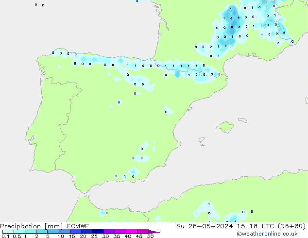 Yağış ECMWF Paz 26.05.2024 18 UTC