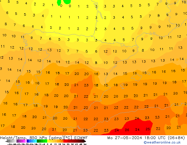 Z500/Rain (+SLP)/Z850 ECMWF  27.05.2024 18 UTC