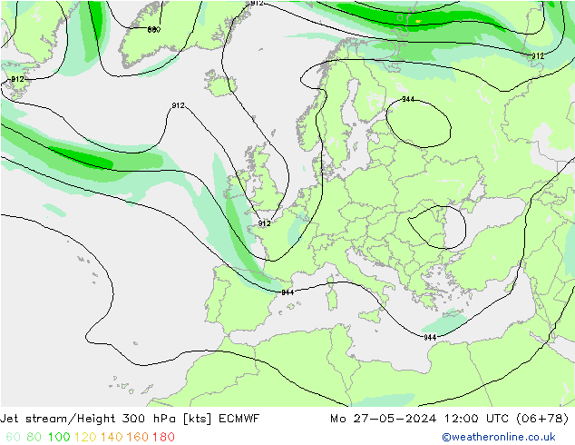 джет ECMWF пн 27.05.2024 12 UTC