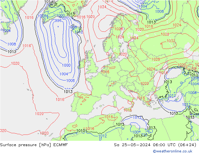 Yer basıncı ECMWF Cts 25.05.2024 06 UTC