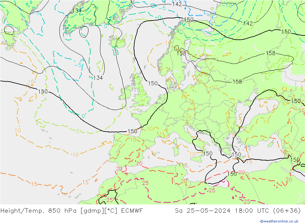 Z500/Rain (+SLP)/Z850 ECMWF sáb 25.05.2024 18 UTC