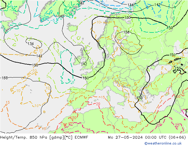 Z500/Regen(+SLP)/Z850 ECMWF ma 27.05.2024 00 UTC