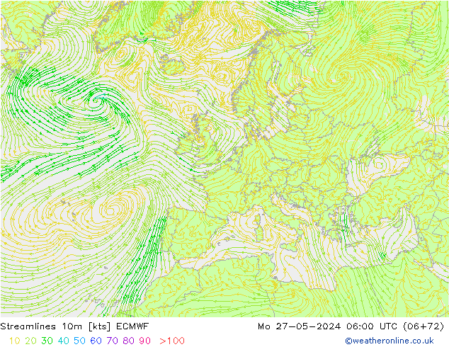 Rüzgar 10m ECMWF Pzt 27.05.2024 06 UTC