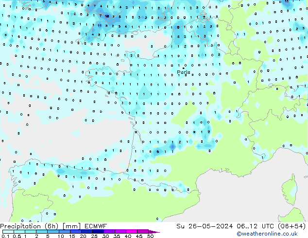 Z500/Rain (+SLP)/Z850 ECMWF Su 26.05.2024 12 UTC