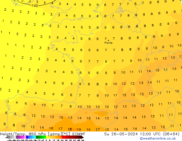 Z500/Regen(+SLP)/Z850 ECMWF zo 26.05.2024 12 UTC