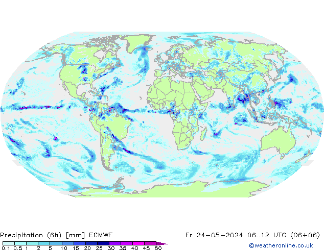 Z500/Rain (+SLP)/Z850 ECMWF Fr 24.05.2024 12 UTC