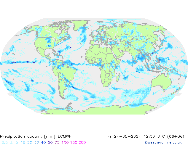 Precipitation accum. ECMWF Fr 24.05.2024 12 UTC