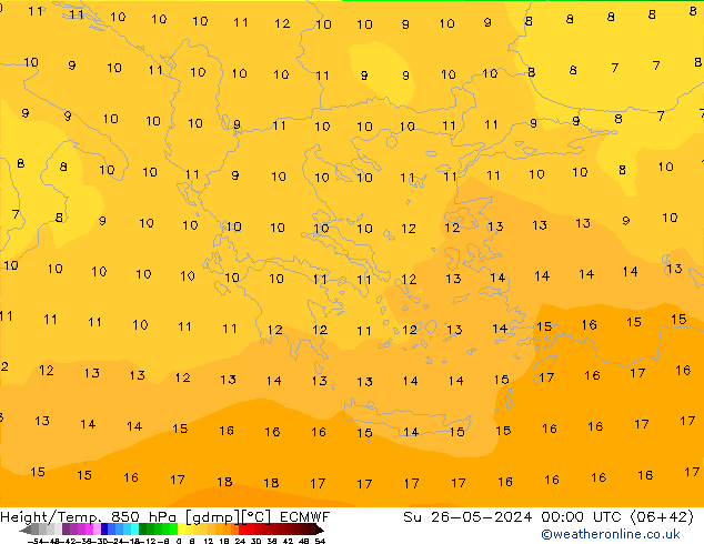 Z500/Rain (+SLP)/Z850 ECMWF Su 26.05.2024 00 UTC