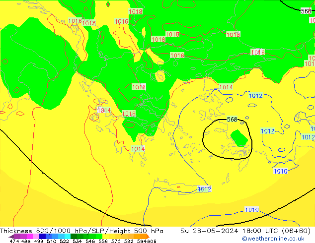 Thck 500-1000hPa ECMWF Su 26.05.2024 18 UTC