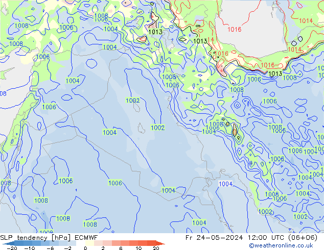 тенденция давления ECMWF пт 24.05.2024 12 UTC