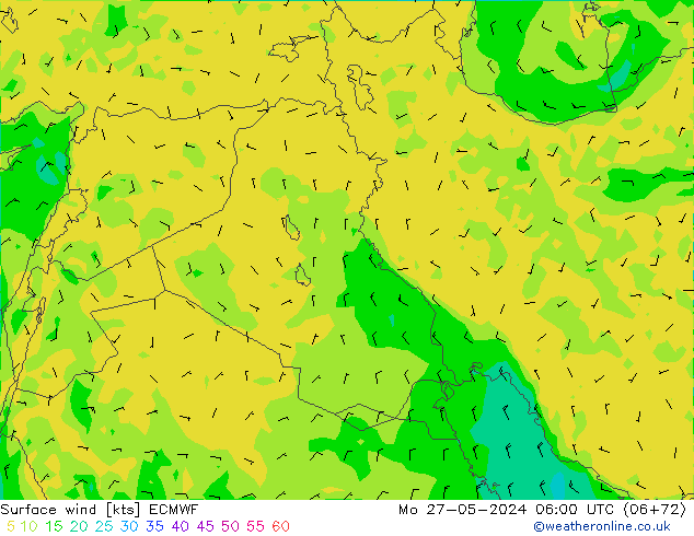 Surface wind ECMWF Mo 27.05.2024 06 UTC