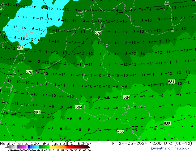 Z500/Yağmur (+YB)/Z850 ECMWF Cu 24.05.2024 18 UTC