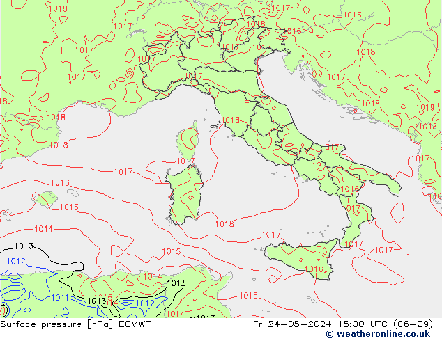 pression de l'air ECMWF ven 24.05.2024 15 UTC