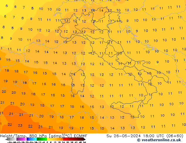 Z500/Rain (+SLP)/Z850 ECMWF Su 26.05.2024 18 UTC