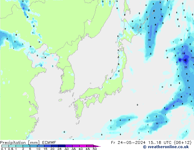 Precipitation ECMWF Fr 24.05.2024 18 UTC