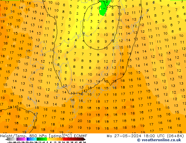 Z500/Regen(+SLP)/Z850 ECMWF ma 27.05.2024 18 UTC